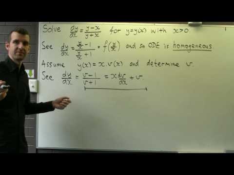 Homogeneous First Order Ordinary Differential Equation