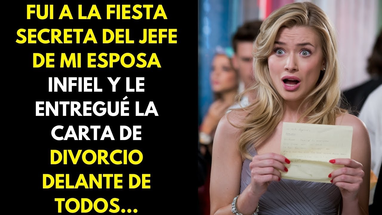 Fui a la fiesta secreta del jefe de mi esposa infiel y le entregué la carta de divorcio…