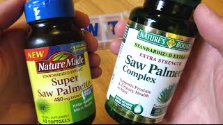 Nature Made Saw Palmetto and Nature Bounty Saw Palmetto Comp