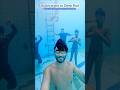 Deep Pool Challenge Touching The Bottom With Fellow Swimmers Swimming Deepwater Underwater