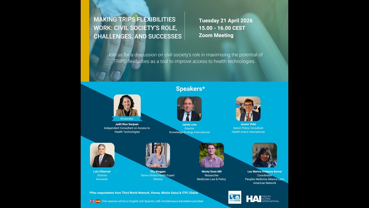 Making TRIPS flexibilities work: Civil society's role, challenges and successes