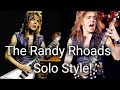 Shred Guitar In The 80s The Randy Rhoads Solo Style With Ozzy Osbourne Pt One Plus Carlos Cavazo