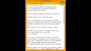 lemon demon - don't be like the sun but i'm hovering the cursor over the lyrics
