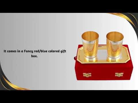Silver And Gold Plated Water Glass Gift Set