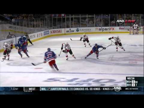 Daniel Alfredsson goal. Ottawa Senators vs New York Rangers 4/12/12 NHL Hockey