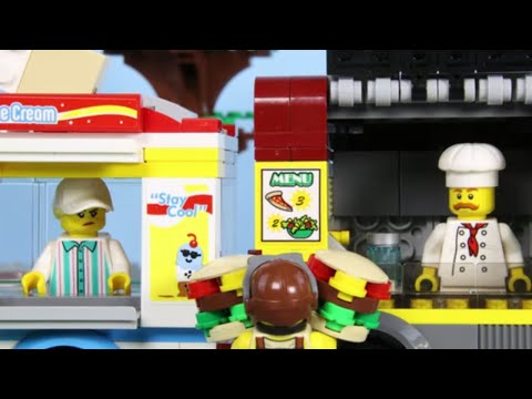 LEGO City Burger Truck STOP MOTION LEGO Burger Truck Brick Build | LEGO City | Billy Bricks
