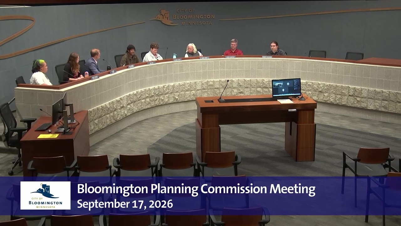 September 17, 2026 Bloomington Planning Commission Meeting
