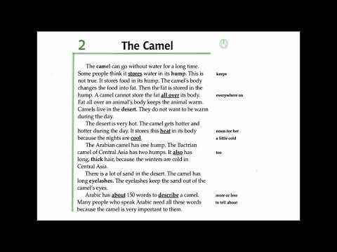 Facts and Figures - Unit 1: Animals -  Lesson 2:  The Camel