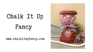 DIY Terra-cotta Candy Jar for Valentines Day