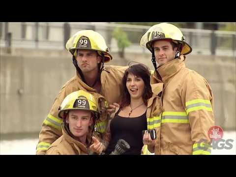 Funny selfies  with Firemen or Cops