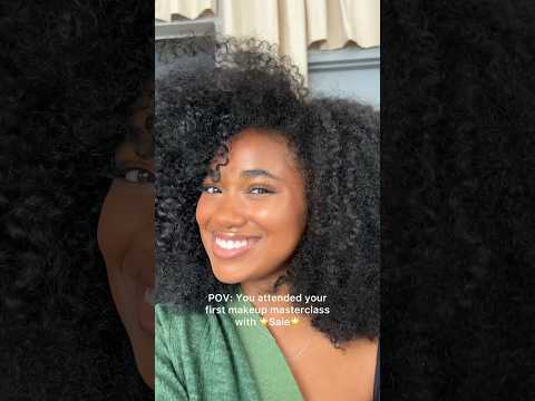 Is it giving MUA? The class will be up on my next long form vlog☺️💛 #makeup #beauty #naturalhair