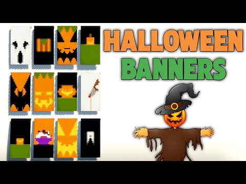 TadCreeper - How to Make Halloween Banners in Minecraft Bedrock | Halloween Banner Designs