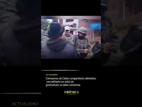 En Cañar, la comunidad de Suscal mostró su respaldo al Ejército