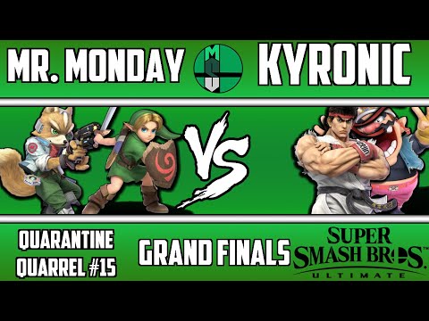 Quarantine Quarrel #15, Grand Finals: Mr. Monday(Young Link/Fox) vs Kyronic(Ryu/Wario)