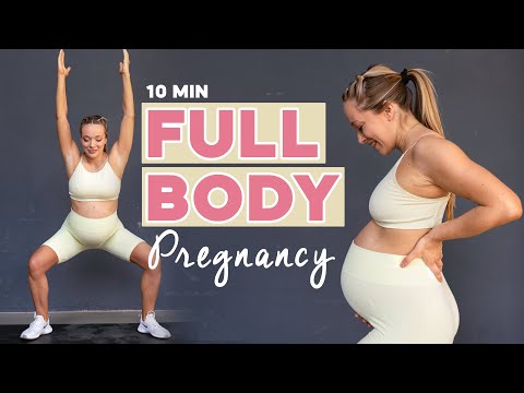 10 MIN Ganzkörper Training FÜR SCHWANGERE / No Equipment / Full Body Pregnancy Workout