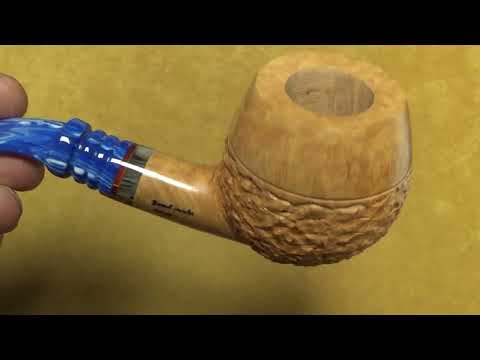 Pipa Santambrogio rusticata naturale  major - Half Bent Apple - SS204