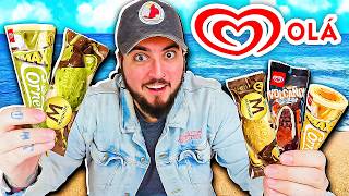 Provando TODOS os NOVOS GELADOS da OLÁ em 2026 (Cornetto e Magnum Pistachio, Volcanix e mais!)