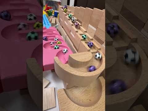 Marble Run 91 マーブルラン Colorful Marbles #ビー玉転がし #marblerace #マーブルラン #marblerun #asmr #haba #woodentoys