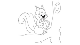 How to draw a Squirrel - Easy step-by-step drawing lessons for kids