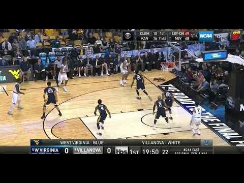 Jalen Brunson half spin baseline drive corner kick out