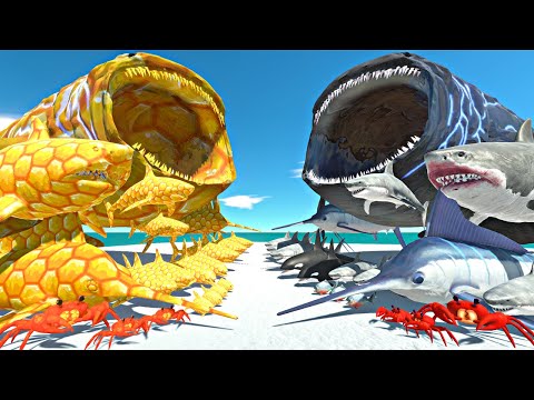 Sea Monsters Fights Honey Itself - Animal Revolt Battle Simulator