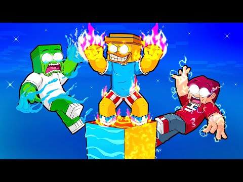 24 Horas Preso em um Bloco com ELEMENTAIS ! O Filme