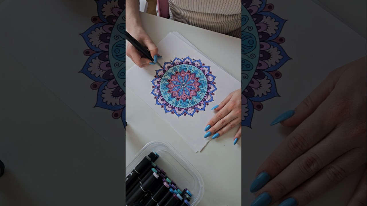 New FREEBIE on my website! 🌸 Get your printable mandala coloring page and color along ❤️ #coloring