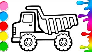 Let's Learn How to Draw a Dumper and Tow Truck a Simple Vehicle Drawing🌈