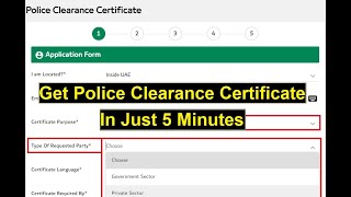 how to apply for police clearance certificate Dubai