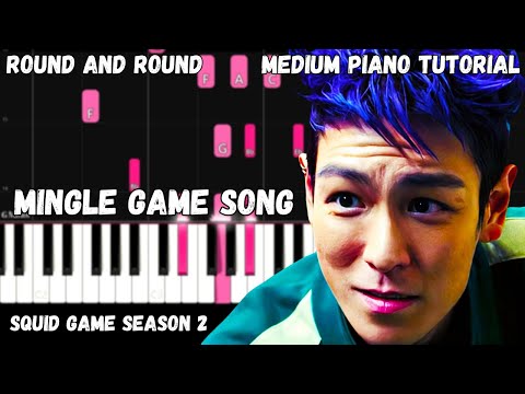 Squid Game Season 2 - Mingle Game Song \Round and Round\ (Medium Piano Tutorial)