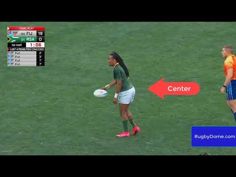 Sevens Rugby - FlyHalf and Center Directing Attack