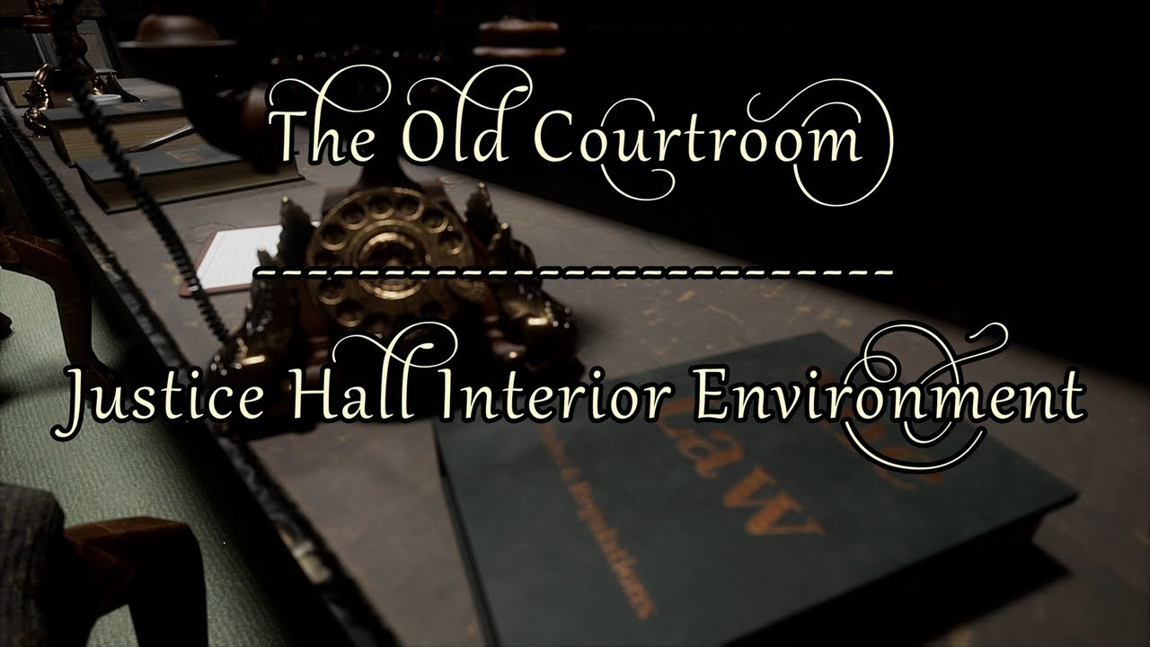 The Old Courtroom Detailed Justice Hall Interior Environment 3D Model
