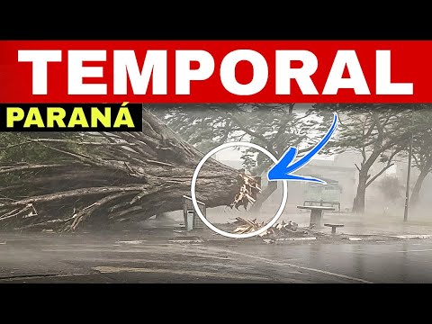 🚨 PARANÁ EM ALERTA: Temporais, ventos de 90 km/h e granizo atingem 316 cidades nesta segunda(31)
