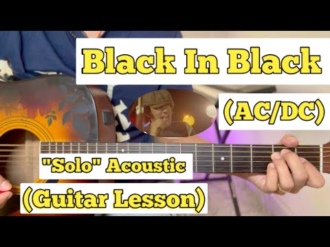 Back In Black - AC/DC | Guitar Solo Lesson | With Tab | (Acoustic)