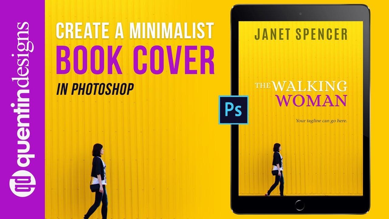 Minimalist book cover design - Free PSD