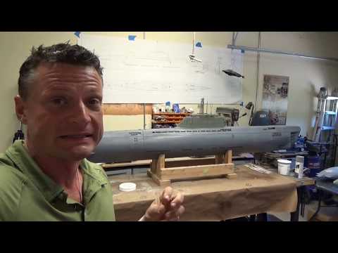 1:30 scale German Type XXI RC submarine - continued!