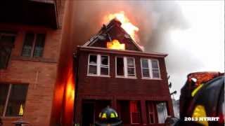 preview picture of video 'FDNY: 1/4/2013 Brooklyn 3 Alarm Fire 1029 42nd St.'