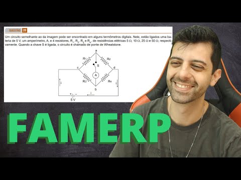 FAMERP 2022 Q20 - Um circuito semelhante ao da imagem pode ser