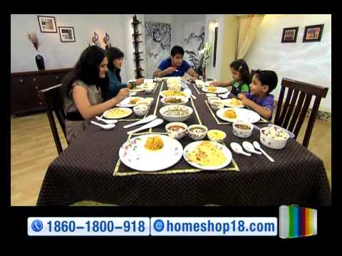 Homeshop18.com - Floral Delight Melamine Dinner Set by HomeSmart