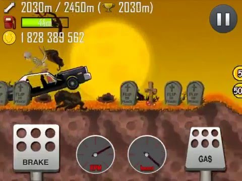 Hill Climb Racing Fully Upgraded Police Car on Haunted! HD