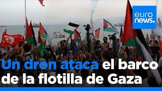 VÍDEO: Un dron ataca en Túnez el barco de la flotilla de Gaza en el que viaja Greta Thunberg