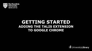 Getting started: Adding the Talis Extension to Google Chrome