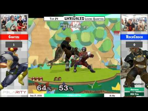 Unrivaled 2 Melee - Gahtzu (Falcon) vs RockCrock (Ganon) - Losers Quarters
