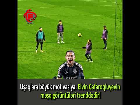 Elvin Cəfəroqluyev balaca futbolçularla məşq etdi — hər kəsin rəğbətini qazandı! @QarabagFK