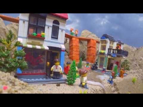 LEGO Dam Breach - LEGO City And Mini Brick Bridge Model Collapse