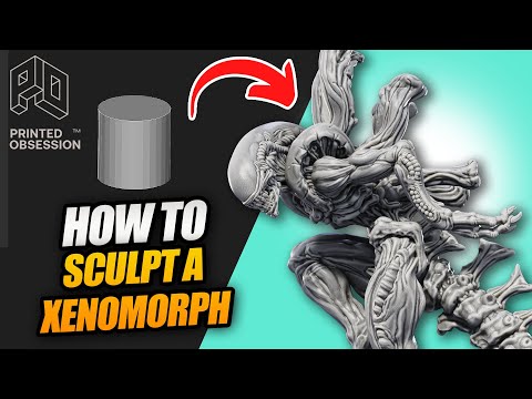 How I Sculpted an Alien Masterpiece in Zbrush! (Time-Lapse)
