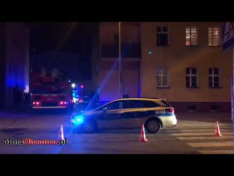 24.02.2019 Oleśnica - pożar przy ul. Krzywoustego