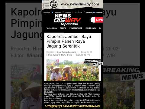 Video Saat  Kapolres Jember AKBP Bayu Pimpin Panen Jagung