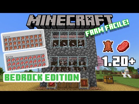 *NUOVA* La Migliore FARM di MUCCHE (Carne, Cuoio) per Bedrock Edition 1.20+ || MINECRAFT ITA