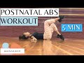 5 Min Abs Workout DIASTASIS RECTI Exercises Postnatal Exercises Move With Lucia